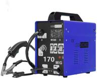 vivohome mig welder 170: portable flux core wire welding machine with automatic feed & no gas usage - diy home welder ac 110v 80-150a | includes free mask - blue logo