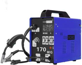 img 4 attached to VIVOHOME MIG Welder 170: Portable Flux Core Wire Welding Machine with Automatic Feed & No Gas Usage - DIY Home Welder AC 110V 80-150A | Includes Free Mask - Blue