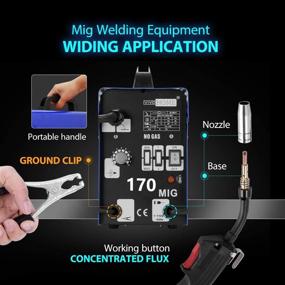 img 3 attached to VIVOHOME MIG Welder 170: Portable Flux Core Wire Welding Machine with Automatic Feed & No Gas Usage - DIY Home Welder AC 110V 80-150A | Includes Free Mask - Blue