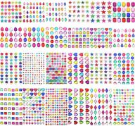 yesland 24 sheets jewels stickers - sparkling 1194 pcs gem stickers: multicoloured rhinestone bling for diy crafts, nails, makeup & body (30 sizes) logo