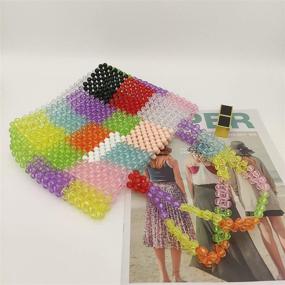 img 2 attached to Grandxii Handbags Handmade Crystal Colorful Women's Handbags & Wallets in Totes