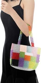 img 3 attached to Grandxii Handbags Handmade Crystal Colorful Women's Handbags & Wallets in Totes