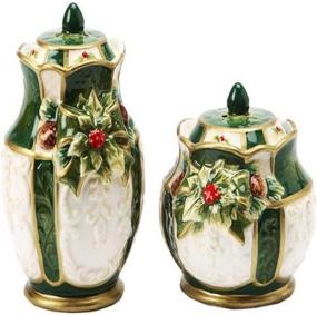 img 1 attached to 🌿 Emerald Holiday Cosmos Salt & Pepper Set