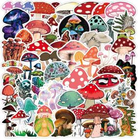 img 4 attached to Cute Mushroom Stickers - Water Bottle, Skateboard, Laptop, Computer, Phone, Teen Trendy Decal for Bike, Travel Case, Guitar (Mushroom)