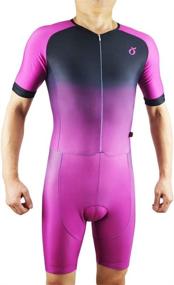 img 1 attached to 🏊 EMONDER Men's Triathlon Short Sleeve Tri Suit: Breathable, Quick-Dry Team Skinsuit for Biking, Swimming, and Running