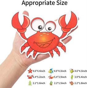 img 3 attached to 🦐 Shrimp and Crab 18-Pack Non Slip Bathtub Stickers - Bright Adhesive Decals, Ideal for Family Safety in Bath Tub, Stairs, Shower Room & Other Slippery Surfaces