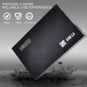 img 1 attached to HWAYO 2.5'' 320GB Ultra Slim Portable External Hard Drive 💻 - USB 3.0, Black: Ideal for Xbox One Console, PC, Laptop Storage
