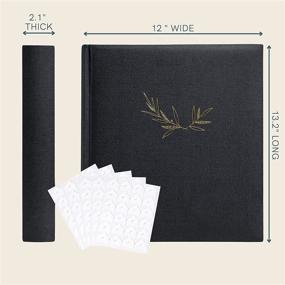 img 3 attached to 📸 Premium Black Photo Album: Large Capacity with Writing Space, Multiple Photo Sizes (4x6, 5x7, 6x8, 8x10) - Perfect for Weddings, Family Pictures, Travel, and Anniversaries