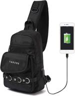 🔌 multi-purpose charging shoulder crossbody backpack logo
