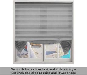 img 1 attached to 🪟 Allesin Cordless Light Filtering Blinds: Gray 36 x 72 Inch - 3 Pack, Easy-to-Cut Temporary Pleated Shades for Windows