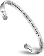 💪 empowering stainless steel cuff bangle bracelets for women and girls - bfjlife inspirational jewelry logo