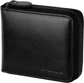 img 4 attached to Wallet Bifold Leather Blocking Black2019 Men's Accessories