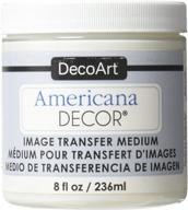 🎨 enhance your artistry with deco art image transfer medium paint, 8-ounce, clear logo
