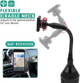 img 2 attached to 📱 Leagway Magnetic Car Cup Holder Phone Mount – Compatible with Samsung Galaxy S9 S8 S7 S6 Edge S5 Note 7 8 5, Nexus 5/4, LG, Google, Huawei, and more Cell Phones, Smartphones, Tablets, GPS
