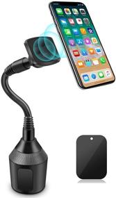 img 4 attached to 📱 Leagway Magnetic Car Cup Holder Phone Mount – Compatible with Samsung Galaxy S9 S8 S7 S6 Edge S5 Note 7 8 5, Nexus 5/4, LG, Google, Huawei, and more Cell Phones, Smartphones, Tablets, GPS