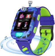 twinkle flashlight kids smart watch - 1.54inch touch screen smartwatch with two way call, sos, music player, 2 cameras, 6 games - children phone watch for boys girls 4-12y - birthday gift (blue) logo