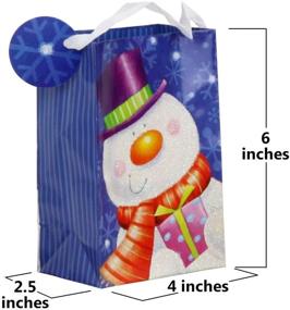 img 1 attached to Iconikal Small Printed Christmas Design Gift Bags - 20-Count Pack