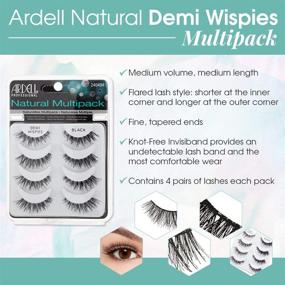 img 2 attached to 4 Pairs of Ardell Demi Wispies False Eyelashes - Full Volume Black Strip Lashes | Eye Makeup Enhancement - 2 Pack