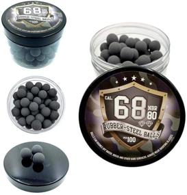img 4 attached to 🎯 100x Premium Hard Rubber Steel Balls for Real Self and Home Defense Training Pistols in 68 Caliber – High-Quality Paintballs, Powerballs, 7g Heavy Ammunition