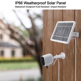 img 2 attached to 🔆 Universal Solar Panel for Arlo Essential Spotlight, Arlo Pro 3/4, Arlo Ultra/Ultra 2, Arlo Floodlight – Weather Resistant with 16.5FT Outdoor Charging Cable (Not Compatible with Arlo HD/Pro/Pro2)