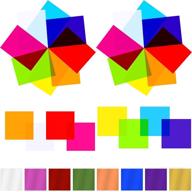 aiks 120 pieces cello sheets - multicolor cellophane wraps for diy arts crafts, decoration & more (7.5 x 7.5 inch) logo