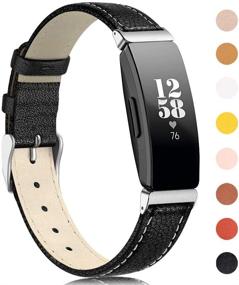 img 4 attached to 👨 Compatibly Breathable Leather Bracelet for Inspire HR Bands - Inspire Replacement Accessories for Men and Women, Sport Wristbands Strap for Inspire HR Fitness Tracker