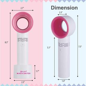 img 1 attached to Lyon Lash Rechargeable Mini Fan/Air Conditioning Blower/Handheld Cooling Dryer - Portable USB Essential Eyelash Extension Supplies, Rapid Drying for Eyelash Extensions Glue/Adhesive (White)