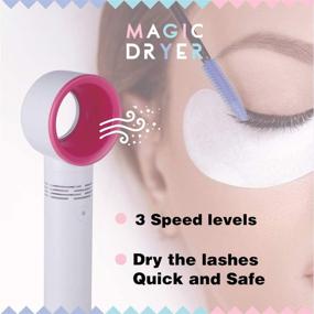 img 2 attached to Lyon Lash Rechargeable Mini Fan/Air Conditioning Blower/Handheld Cooling Dryer - Portable USB Essential Eyelash Extension Supplies, Rapid Drying for Eyelash Extensions Glue/Adhesive (White)