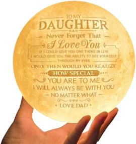 img 4 attached to 🌕 Doptika Engraved 3D Moon Lamp for Daughter - Personalized 5.9 Inch Moon Light (ML-039-Daddau) - Perfect Christmas Gifts for Her