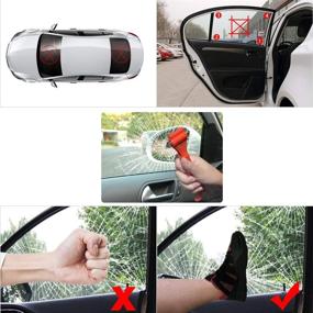 img 1 attached to 🚘 2-Piece Car Safety Hammer Emergency Escape Tool Set - Auto Window Glass Breaker and Seat Belt Cutter 2-in-1 for Family Rescue & Auto Emergency Escape