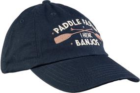 img 4 attached to Ann Arbor T-shirt Co. Paddle Faster, I Hear Banjos: Funny Camping Baseball Cap for River Rafting, Canoeing, and Kayaking - Navy Blue Dad Hat