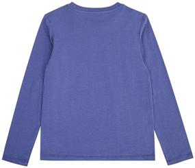 img 2 attached to UNACOO Unisex Kids 2-Pack Long Sleeve Crewneck T-Shirt: 100% Cotton, Age 3-12 Years