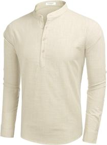 img 3 attached to 👕 Tinkwell Sleeve Henley Casual Shirts for Men – A Must-Have in Men's Clothing Shirts