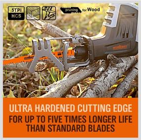 img 1 attached to HORUSDY 9-Inch Wood Pruning Reciprocating Saw Blades, 5TPI - Pack of 5