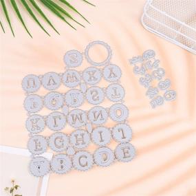 img 1 attached to 🔡 Versatile Metal Cutting Dies for DIY Crafts: Numbers and Letters for Card Making, Scrapbook Decoration