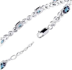 img 2 attached to Stunning Simulated Alexandrite Bracelet Sterling