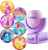 projectables disney princess night light projector: 6-image led, dusk-to-dawn sensor, project cinderella, ariel, aurora, belle & rapunzel on ceiling, wall, or floor - pink/purple логотип