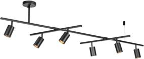 img 4 attached to 🌍 Globe Electric 59829 West 64" 6-Light Track Lighting, Matte Black, Center Swivel Bars, Enhanced SEO