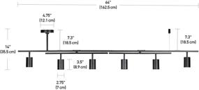 img 3 attached to 🌍 Globe Electric 59829 West 64" 6-Light Track Lighting, Matte Black, Center Swivel Bars, Enhanced SEO