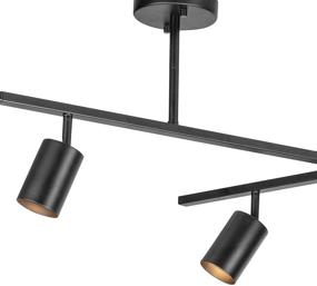 img 2 attached to 🌍 Globe Electric 59829 West 64" 6-Light Track Lighting, Matte Black, Center Swivel Bars, Enhanced SEO