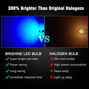 img 2 attached to BRISHINE 10X T5 LED Bulbs Canbus Error Free Blue 3014 Chipsets 74 2721 37 PC74 Wedge LED Bulbs For Interior Gauge Cluster Dashboard Instrument Panel Speedo Indicator AC Lights