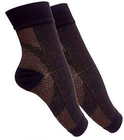 img 2 attached to 🧦 VERISA Copper Compression Socks for Men and Women - Recovery Foot Sleeves - Plantar Fasciitis Ankle Support Socks - Relief for Heel Spurs, Arch Pain, Foot Swelling, Sore Muscles & Joints