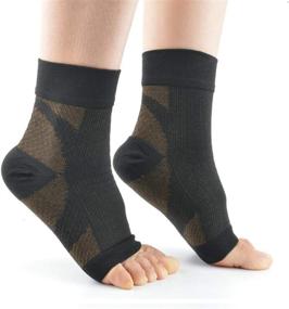 img 1 attached to 🧦 VERISA Copper Compression Socks for Men and Women - Recovery Foot Sleeves - Plantar Fasciitis Ankle Support Socks - Relief for Heel Spurs, Arch Pain, Foot Swelling, Sore Muscles & Joints