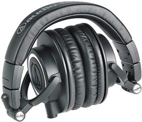 img 2 attached to Black Audio-Technica ATH-M50X Professional Grade Studio Monitor Headphones with Detachable Cable - Critically Acclaimed