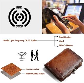 img 1 attached to 🔍 Optimized Search: Authentic Vintage Cowhide Anti-Theft Men's Wallet, Card Case & Money Organizer Accessories