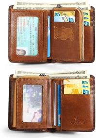 img 2 attached to 🔍 Optimized Search: Authentic Vintage Cowhide Anti-Theft Men's Wallet, Card Case & Money Organizer Accessories