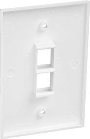 img 2 attached to 📑 Leviton 41091-2WN QuickPort Midsize Wallplate Review: Single Gang, 2-Port, White