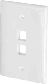 img 1 attached to 📑 Leviton 41091-2WN QuickPort Midsize Wallplate Review: Single Gang, 2-Port, White