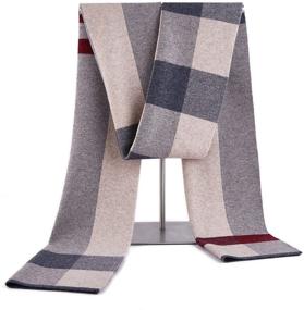 img 1 attached to RIONA Cashmere Knitted Men's Scarves - Winter Accessories from Australia