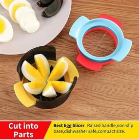 img 1 attached to 🍳 Compact 3-in-1 Stainless Steel Egg Slicer Cutter - Easy Kitchen Tool for Effortless Slicing